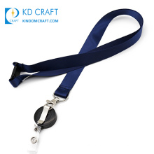 High quality cheap custom design you own logo silk screen printing promotional retractable blank lanyard with badge reel